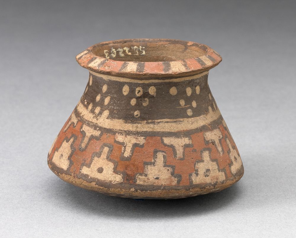Miniature Jar with Textile-Like Pattern by Inca