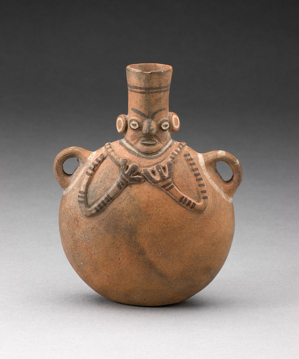 Handled Flask Depicting Abstract Figure by Nieveria