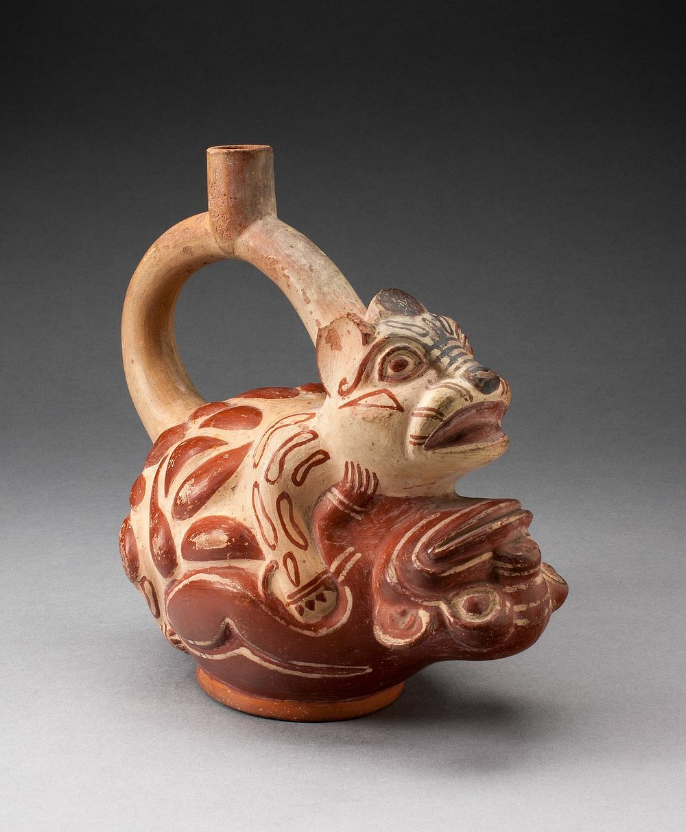 Vessel in Form of Two Pumas by Moche