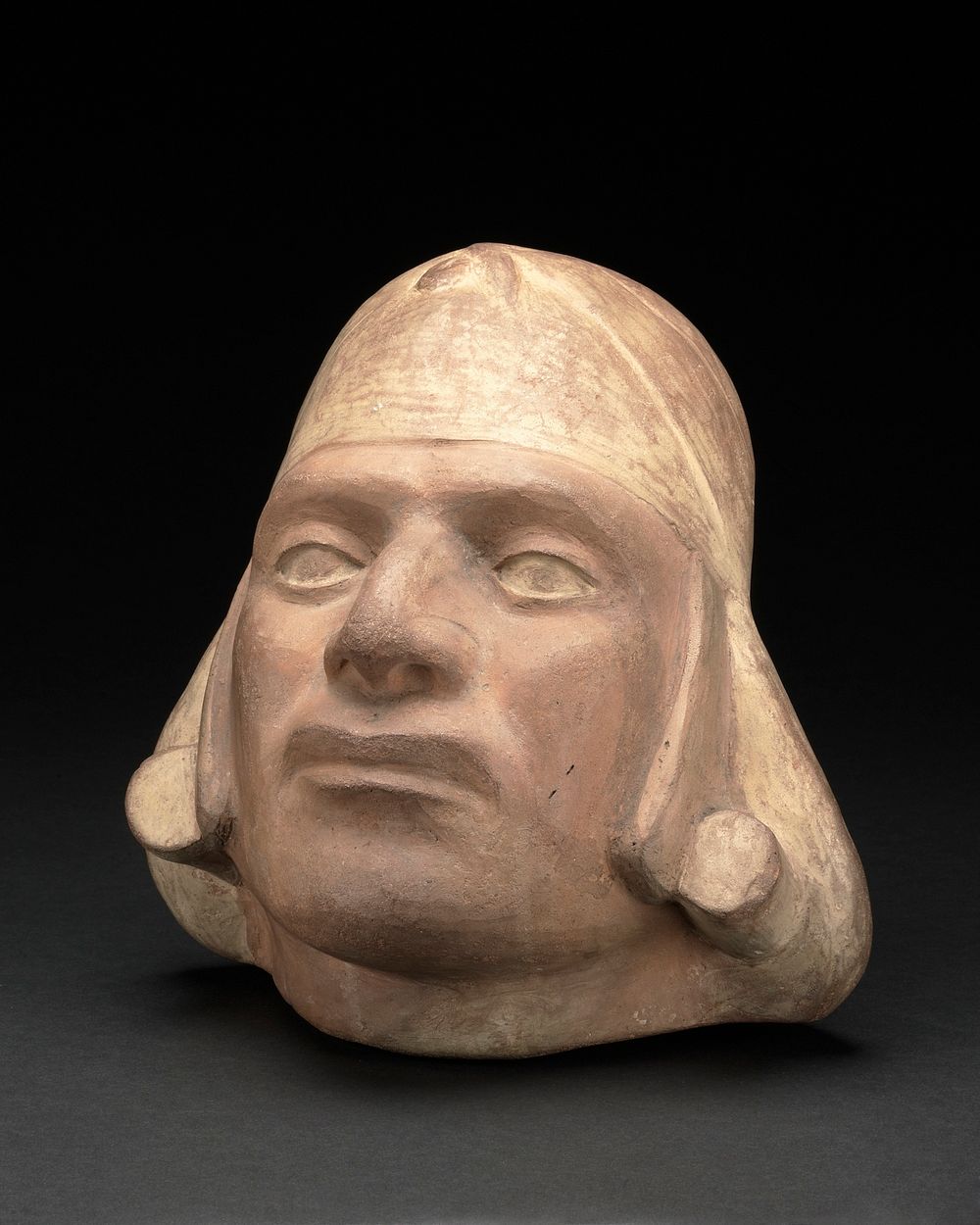 Portrait Jar of a Ruler with Traces of Face Paint by Moche