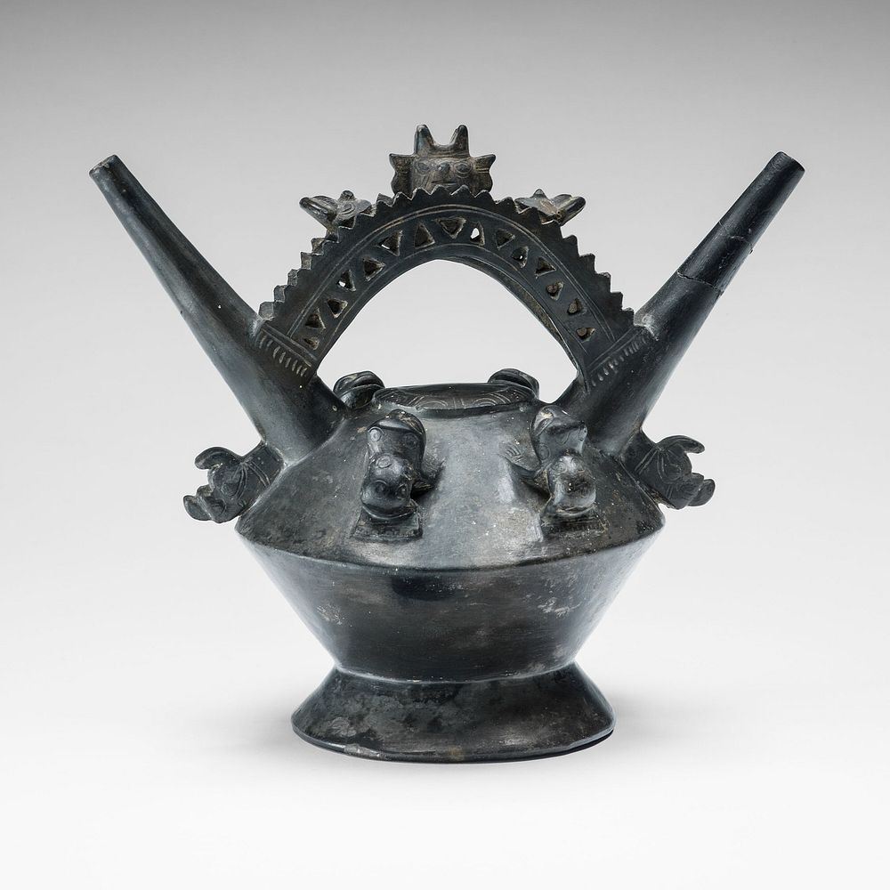 Vessel with Double-Horned Spouts by Lambayeque