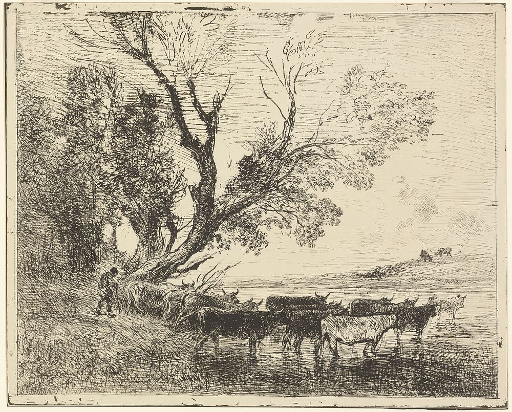 The Ford by Charles François Daubigny