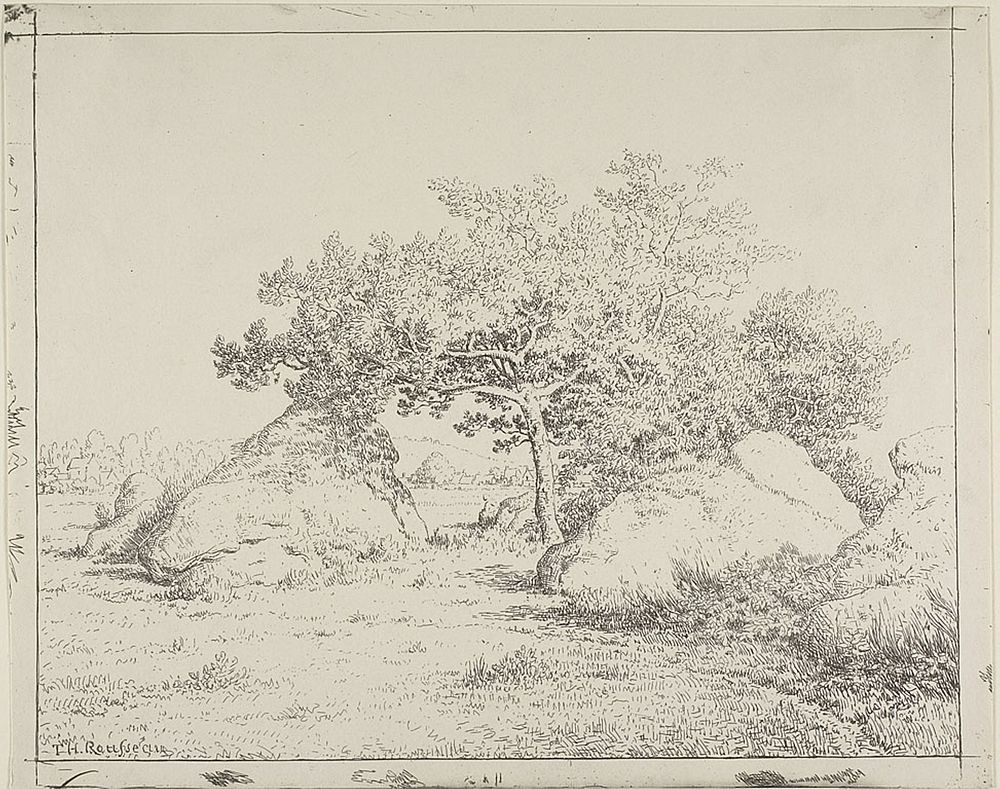 Cherry Tree at Plante à Biau by Théodore Rousseau