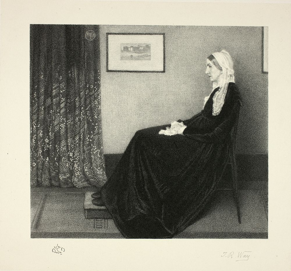Arrangement in Grey and Black: Portrait of the Artist's Mother, after Whistler by Thomas Robert Way