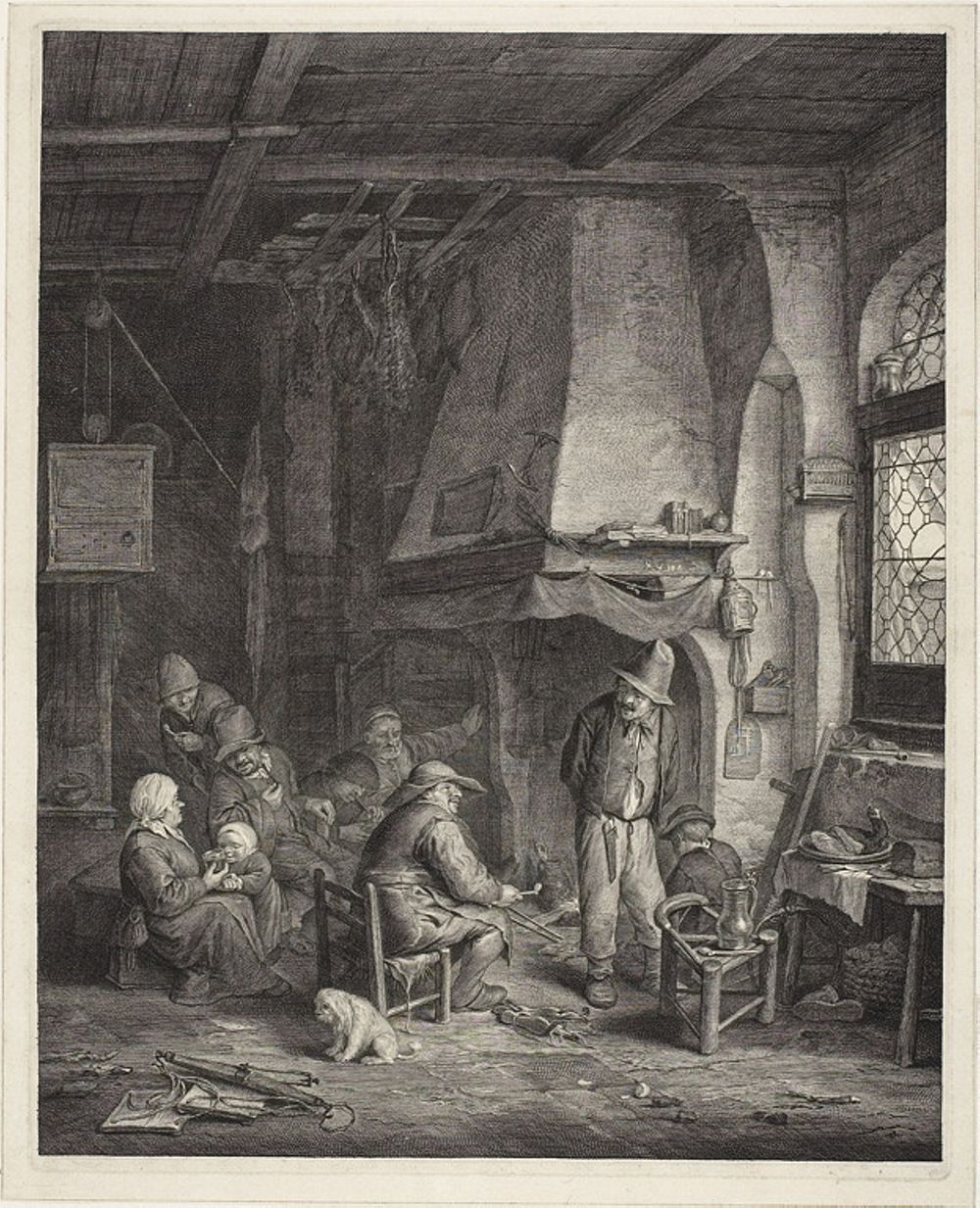 Interior in an Inn, called "The Skaters" (De Schaatsenrijder) by Cornelis Visscher