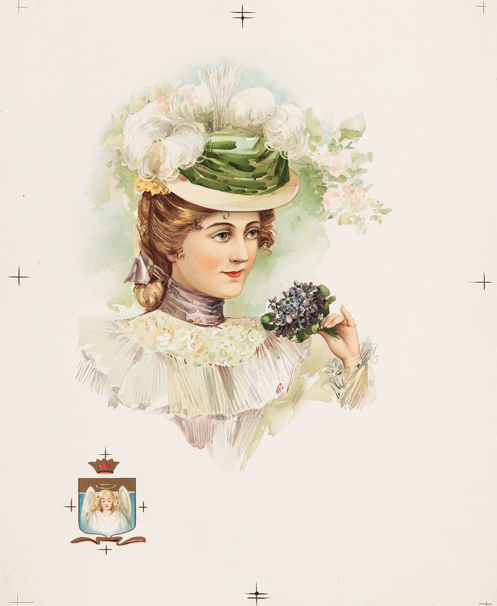 Woman with posy