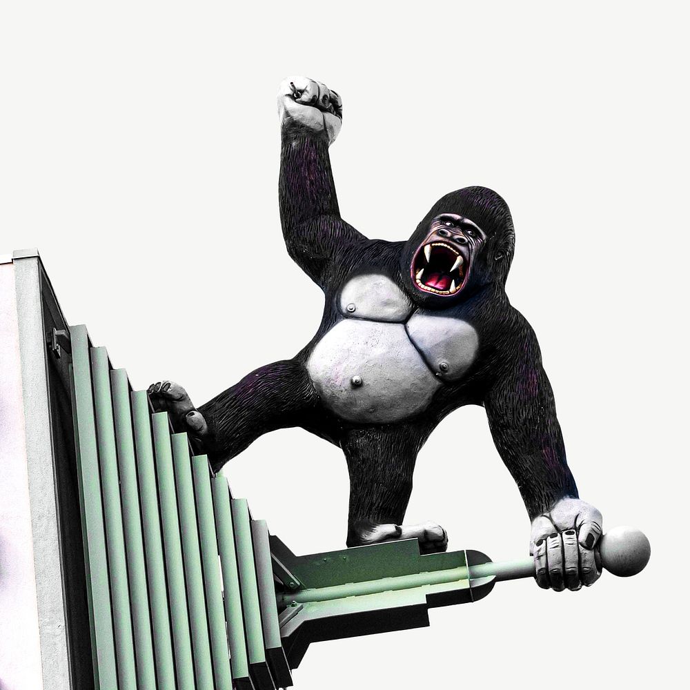 King Kong toy  collage element psd