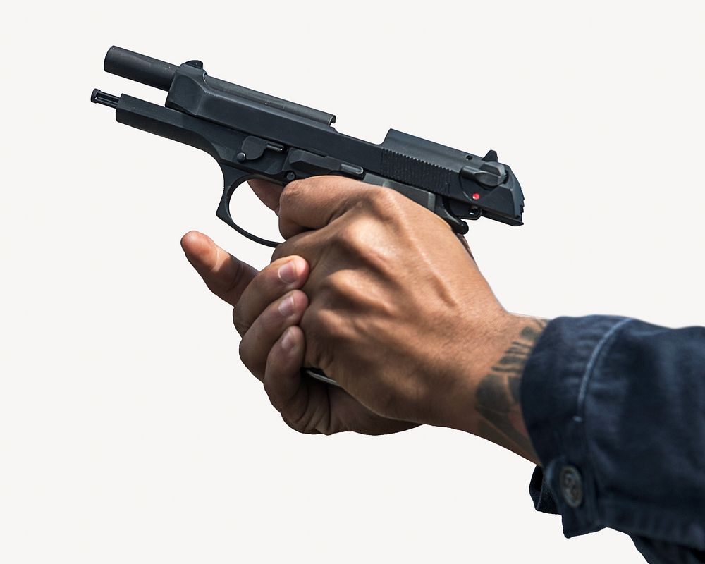 Handgun weapon isolated design