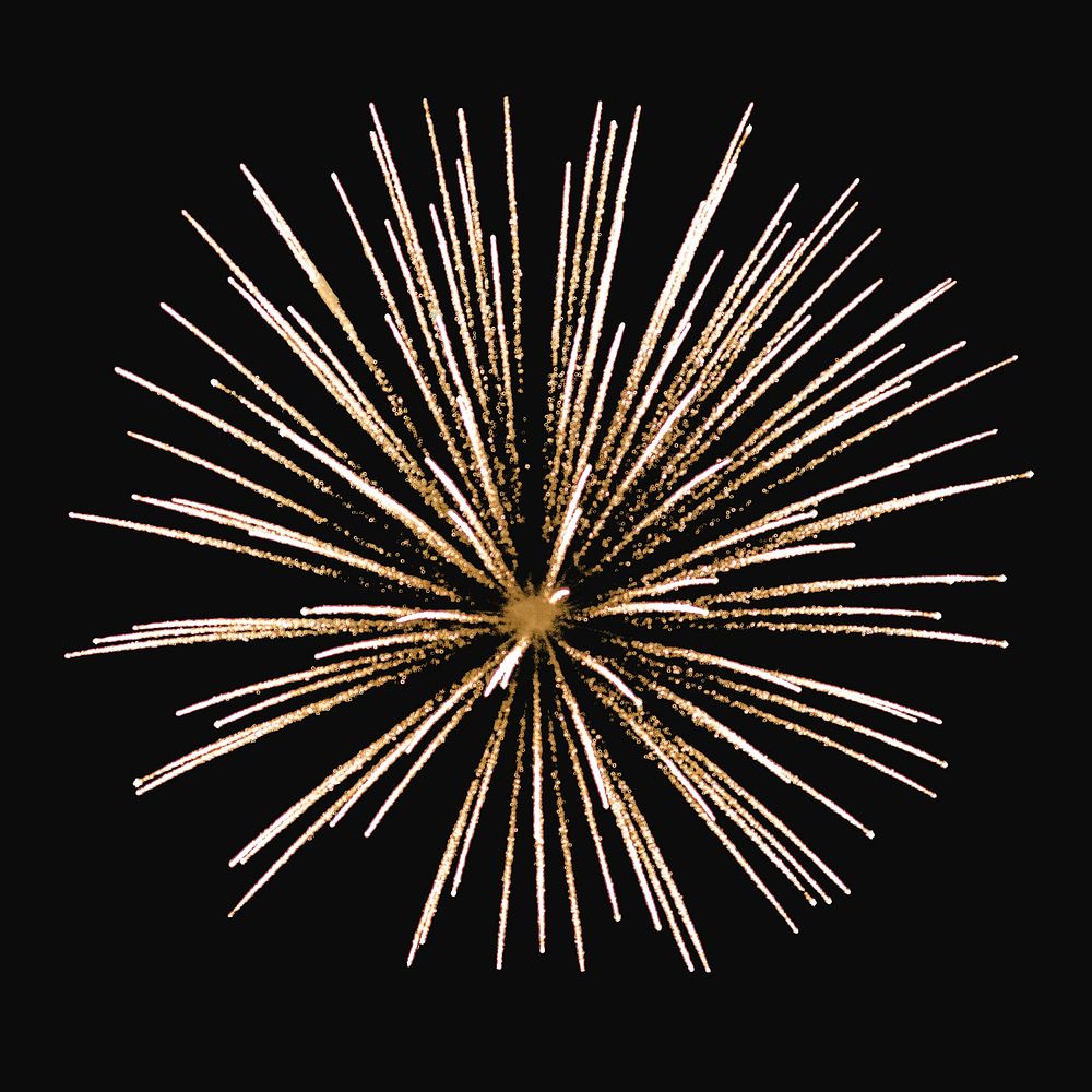 Festival firework collage element, isolated image psd