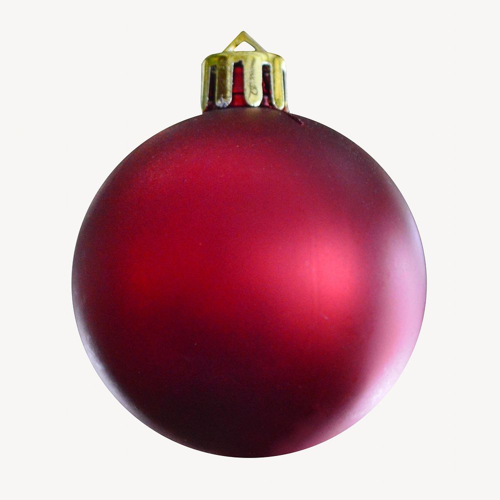 Red Christmas bauble isolated image
