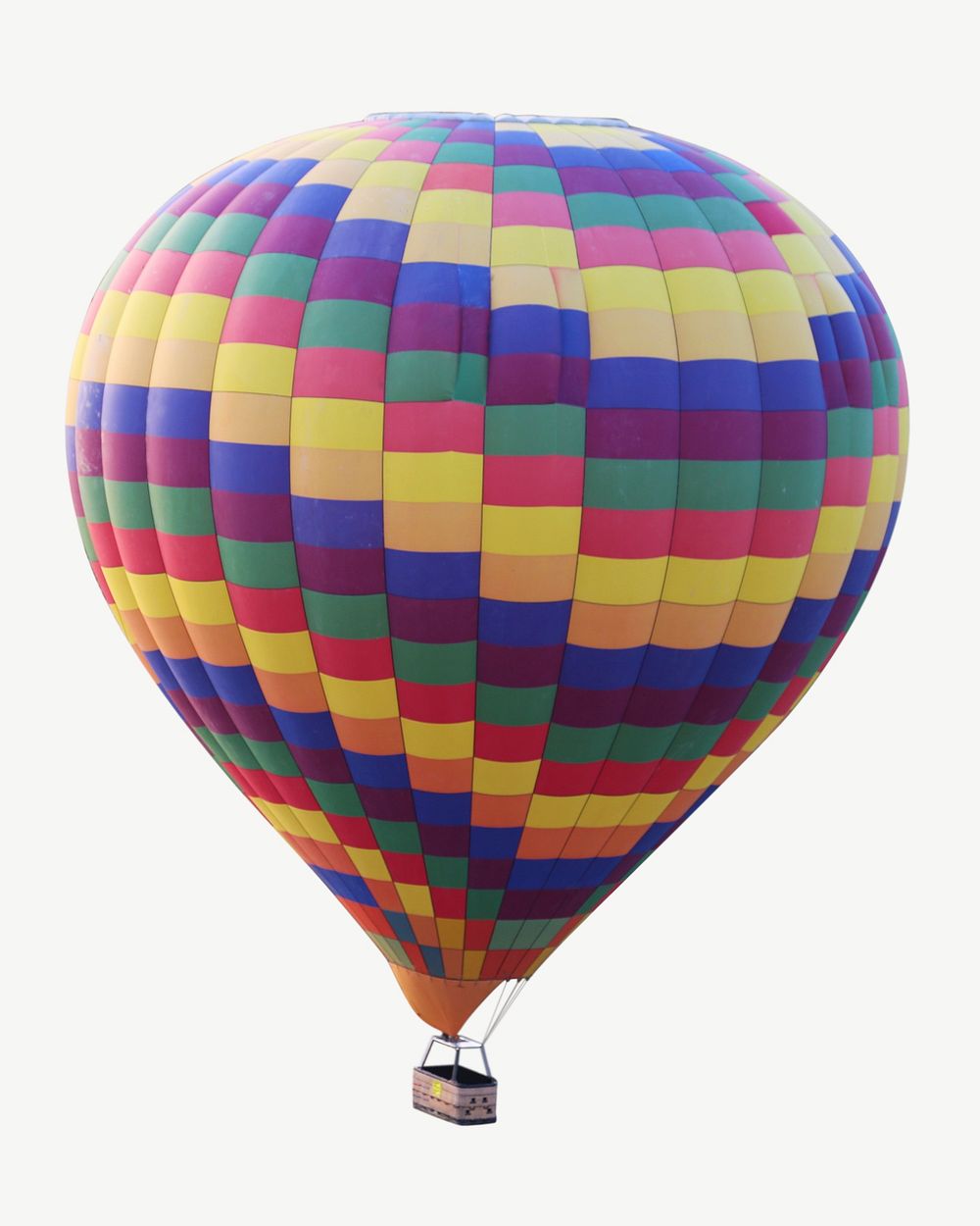 Hot air balloon collage element isolated image