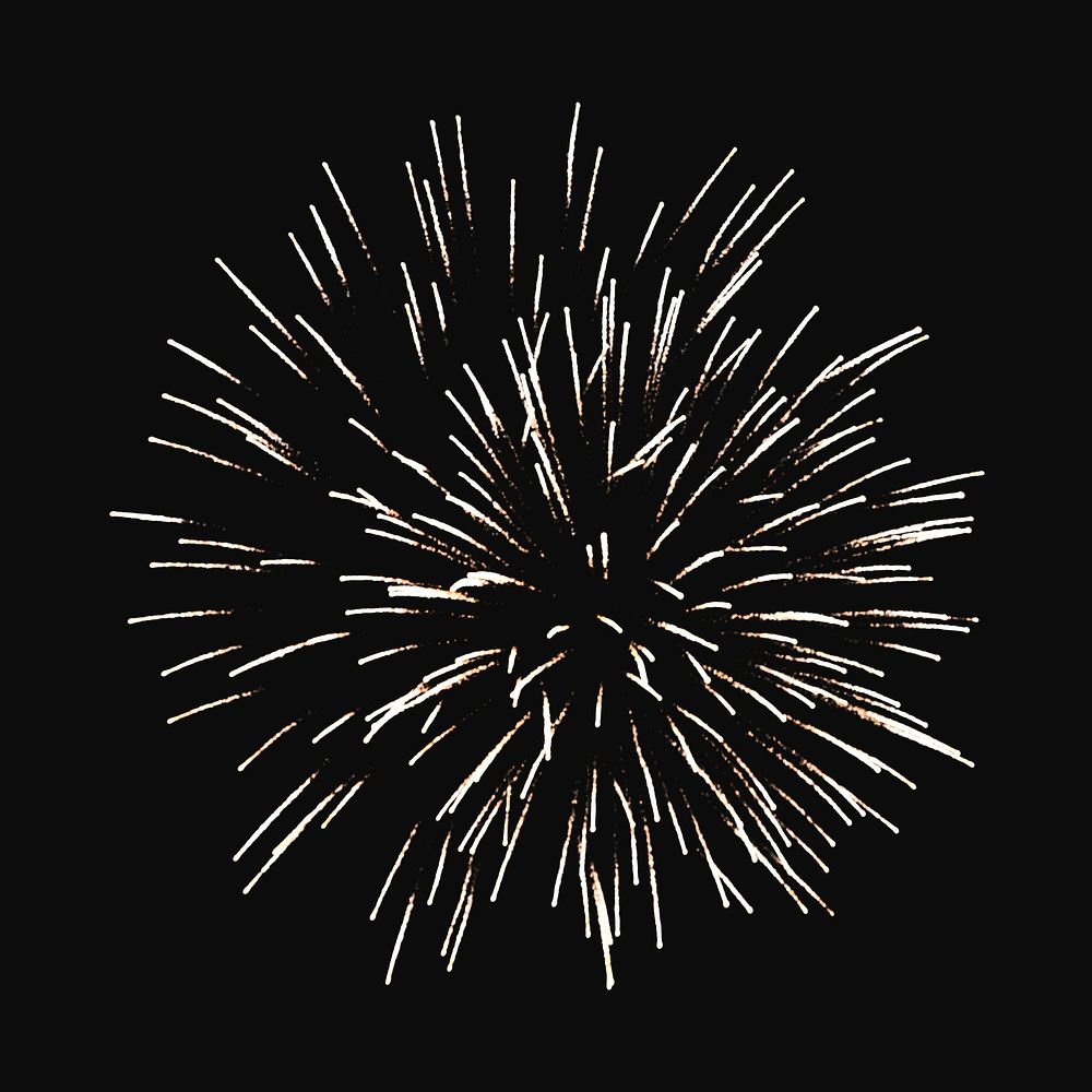 Festival firework collage element isolated image