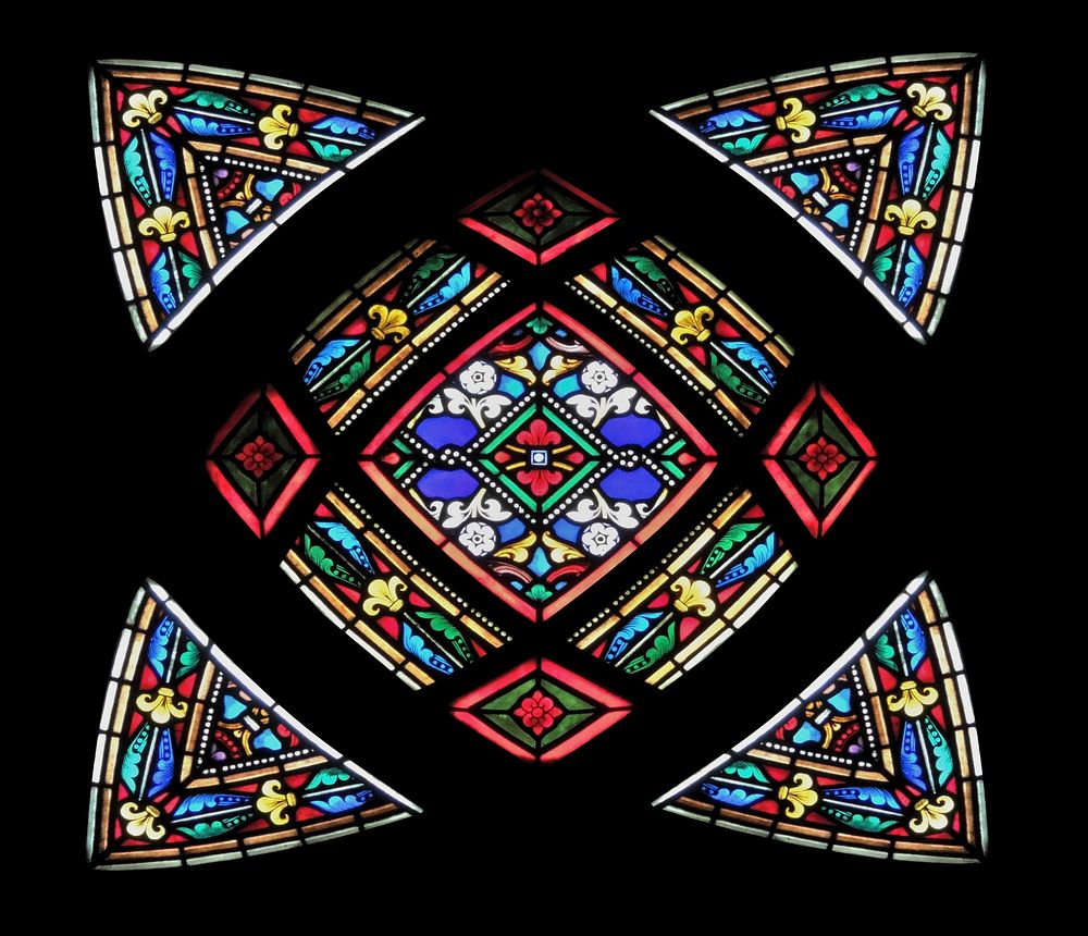 Church stained glass collage element Free PSD rawpixel