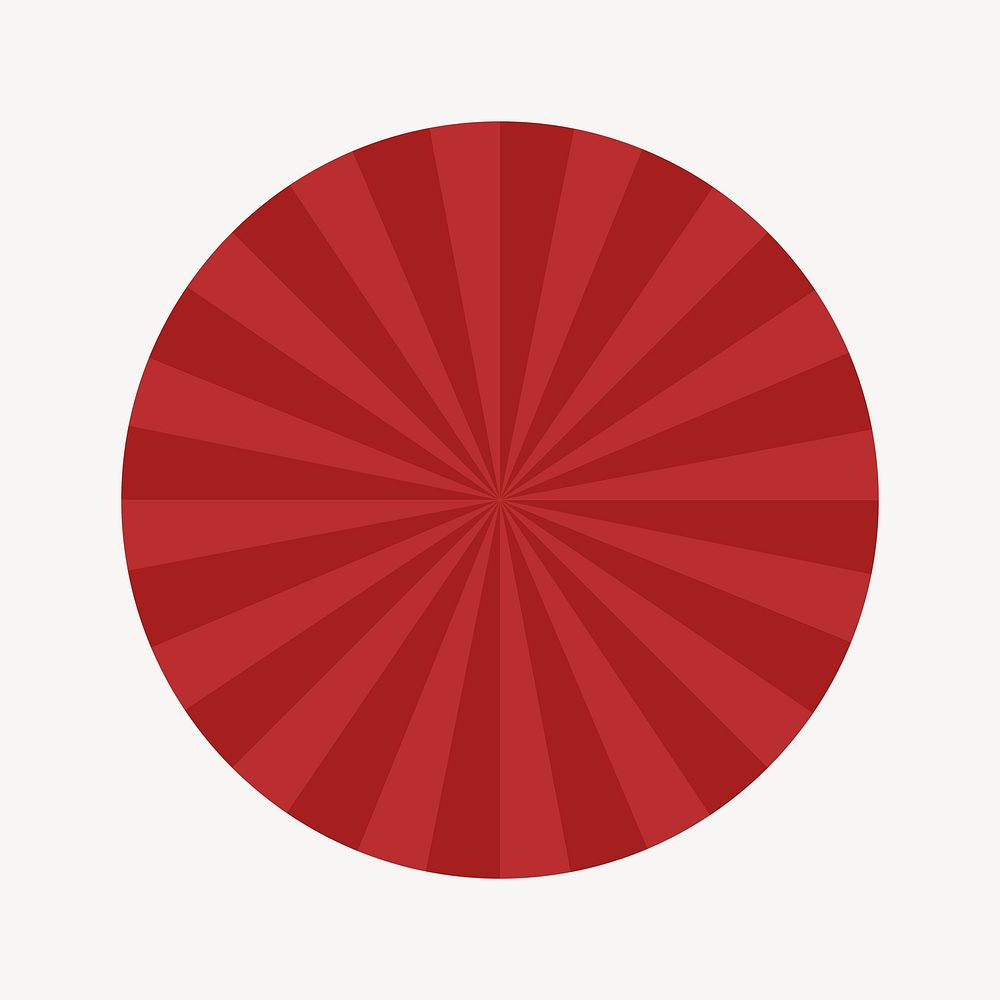 Red abstract circle badge  vector