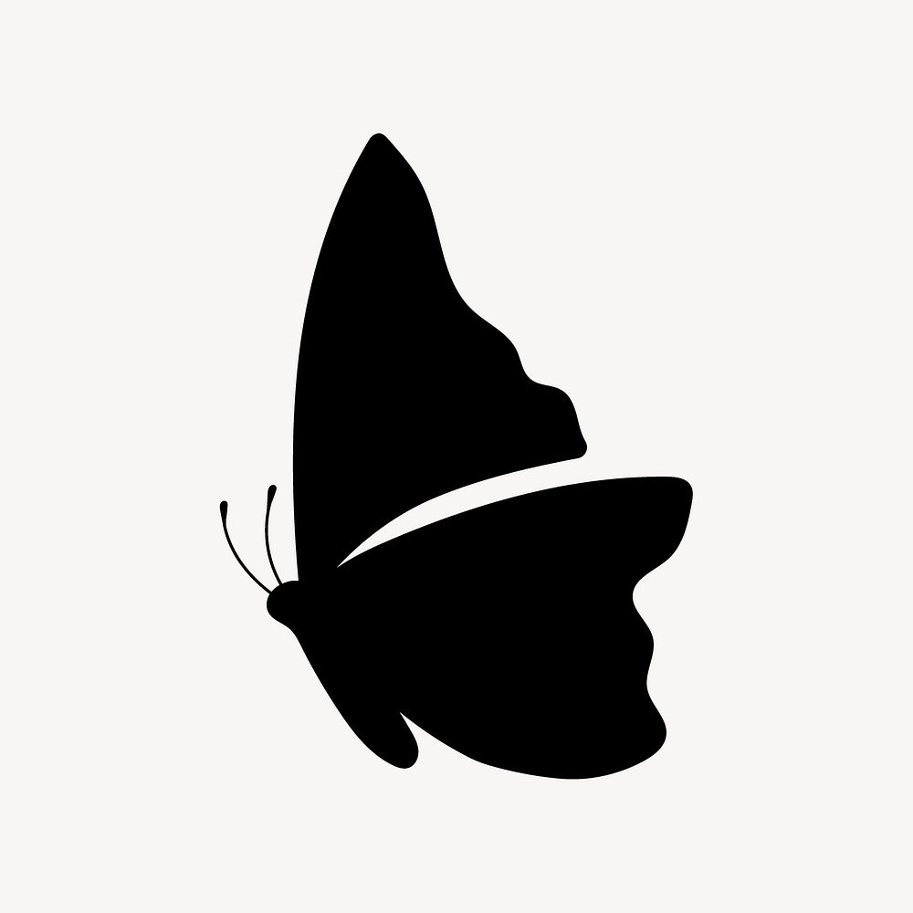 Black butterfly, animal clipart vector