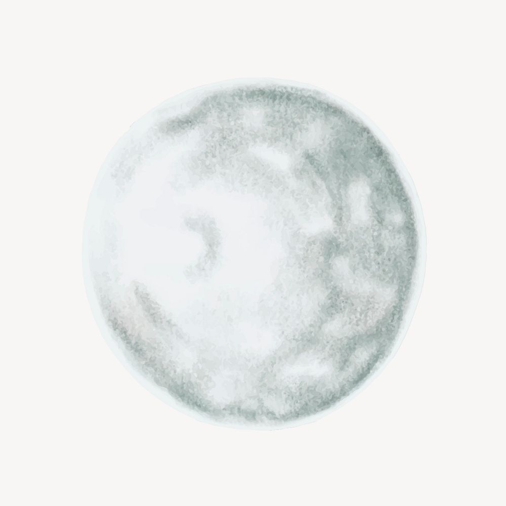 Full moon, cute Halloween collage element vector