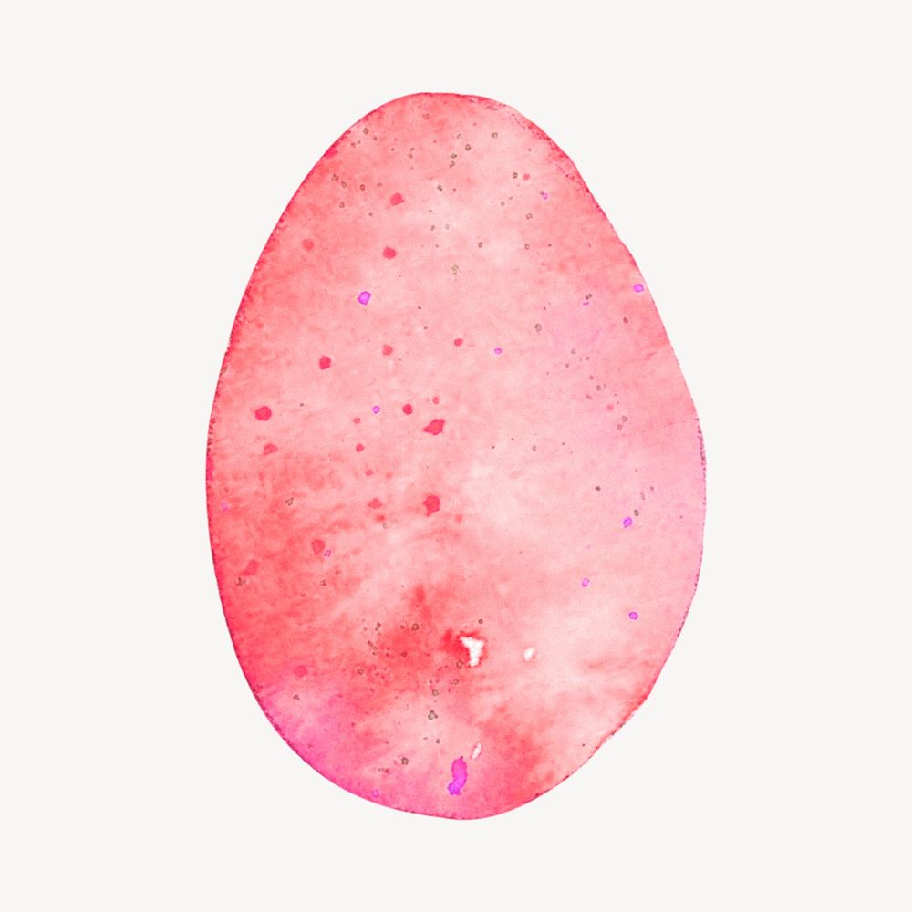 Oval pink watercolor abstract clipart psd