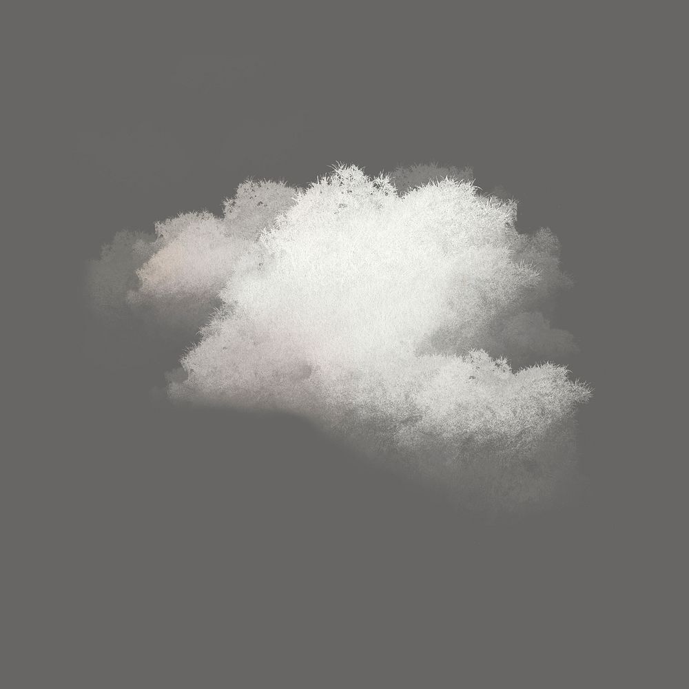 Aesthetic cloud, weather collage element psd