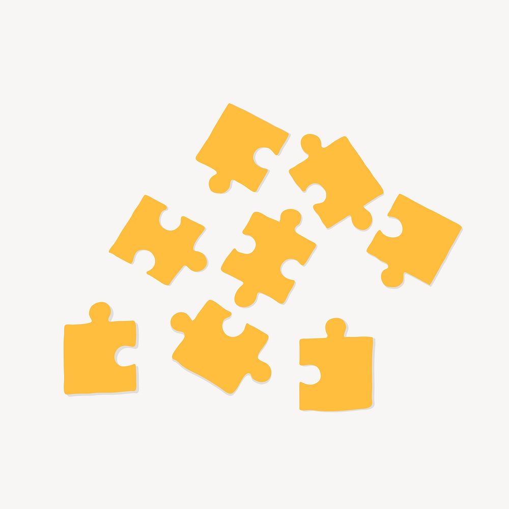 Jigsaw pieces vector illustration collage element 