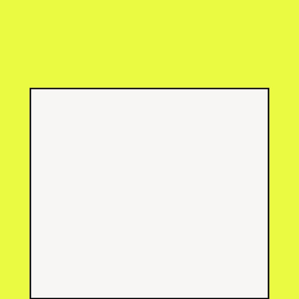 Lime green frame, white shape vector
