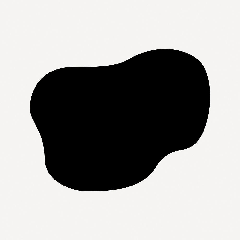 Black blob badge clip art vector