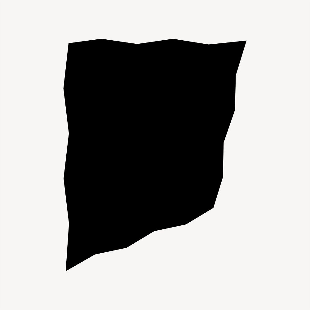 Black abstract shape clip art vector