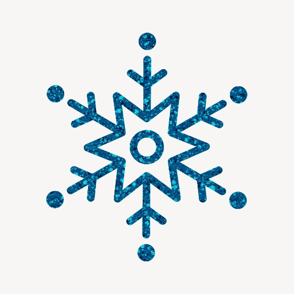 Snowflake winter collage element psd