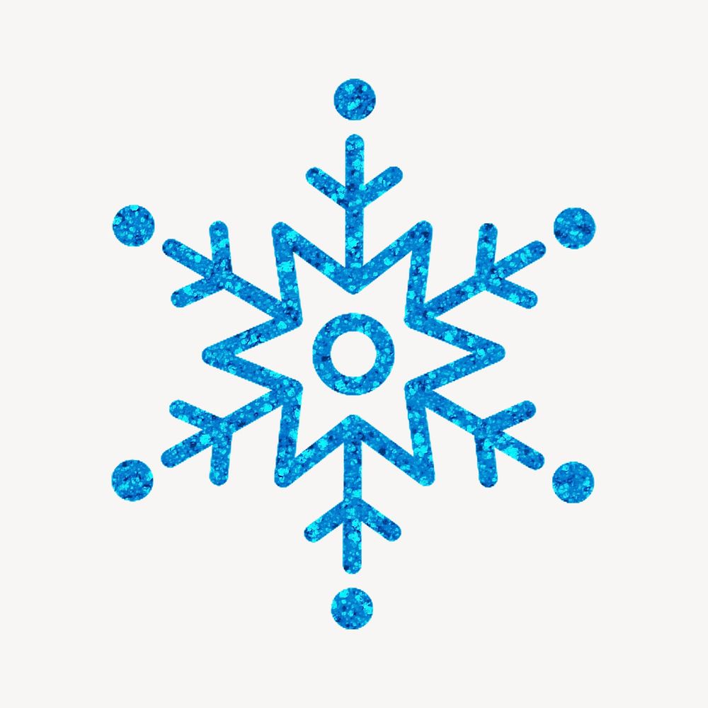 Snowflake winter collage element psd