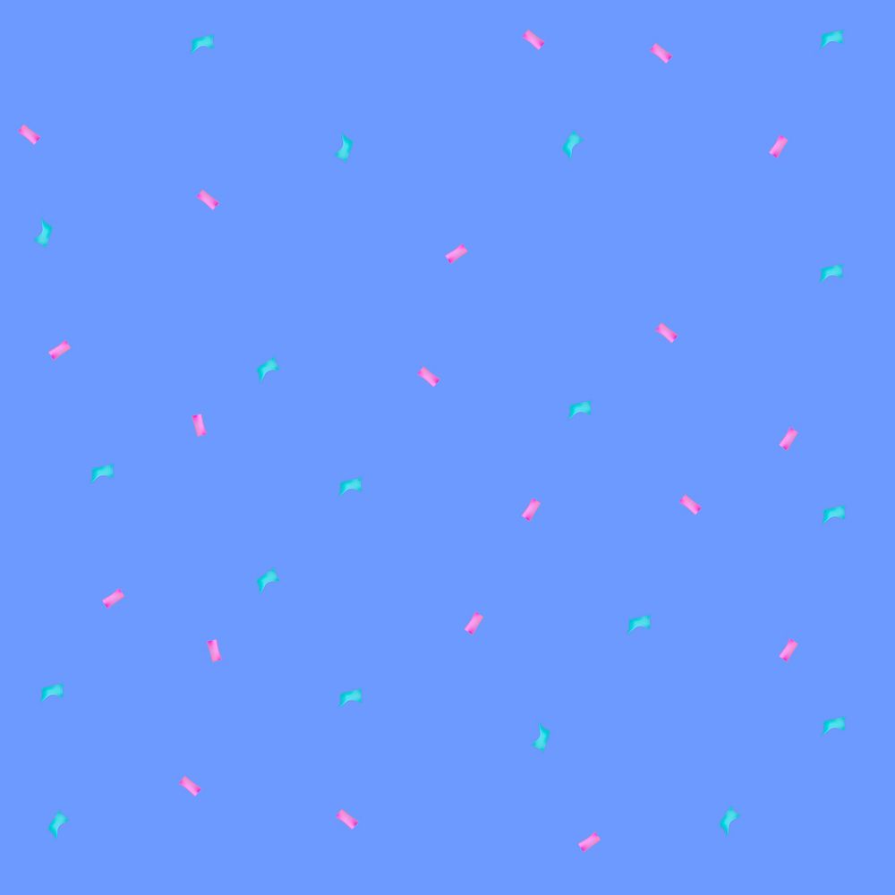 Colorful confetti blue background, party design