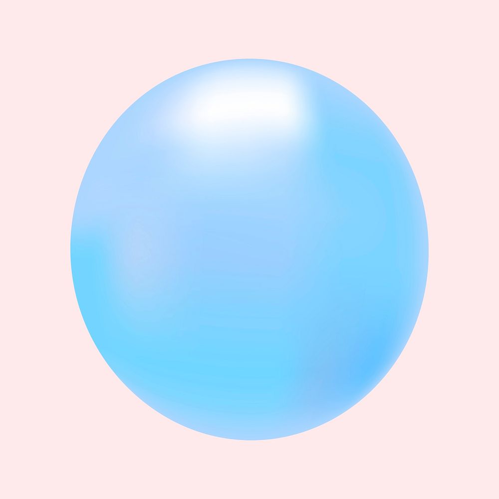 Blue balloon collage element vector 