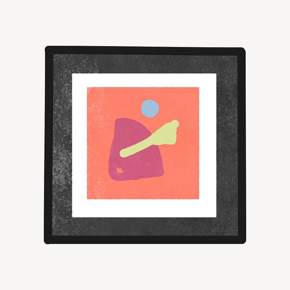 Square picture frame doodle vector