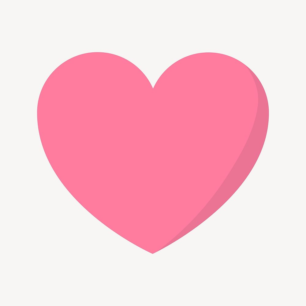 Pink heart collage element vector