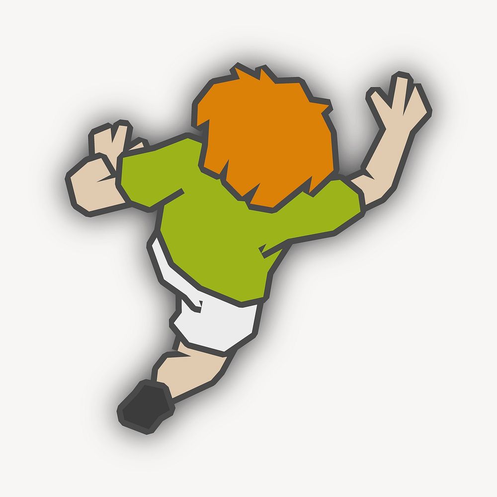 Running boy clip  art. Free public domain CC0 image. 