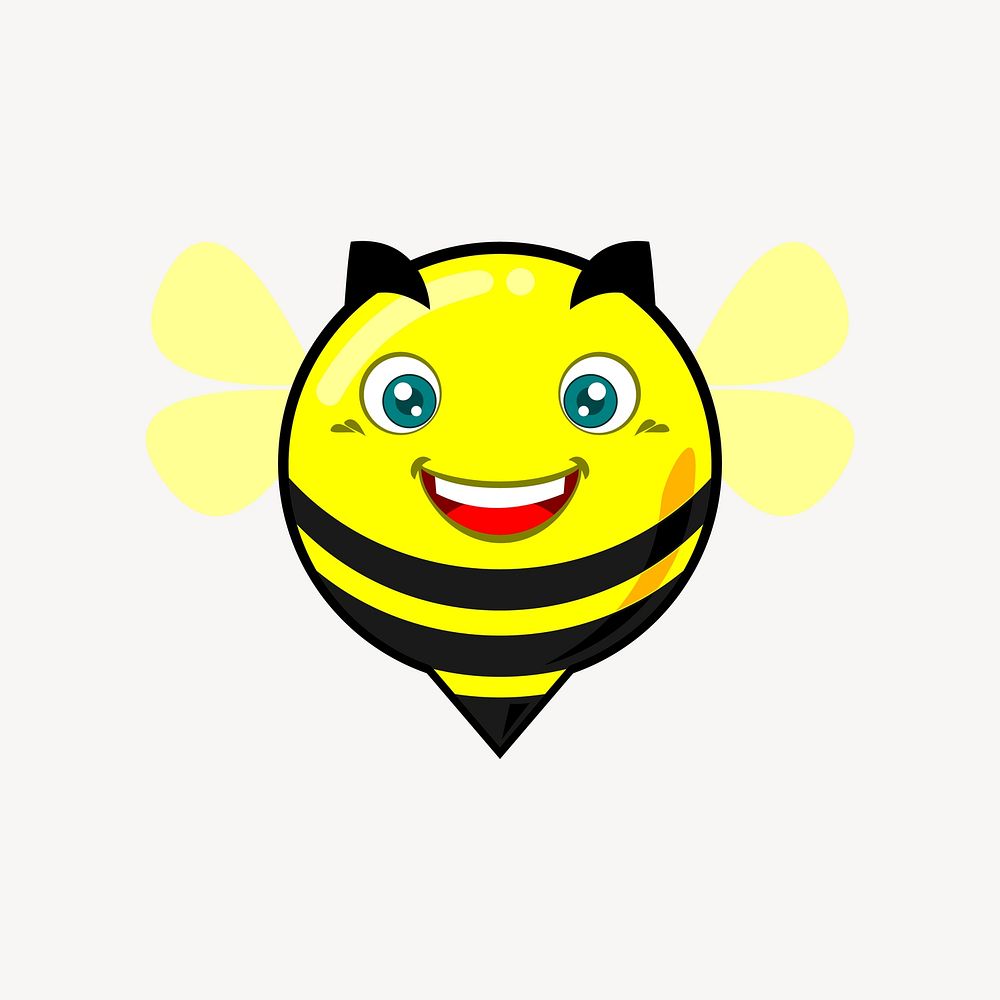 Bee illustration. Free public domain CC0 image.