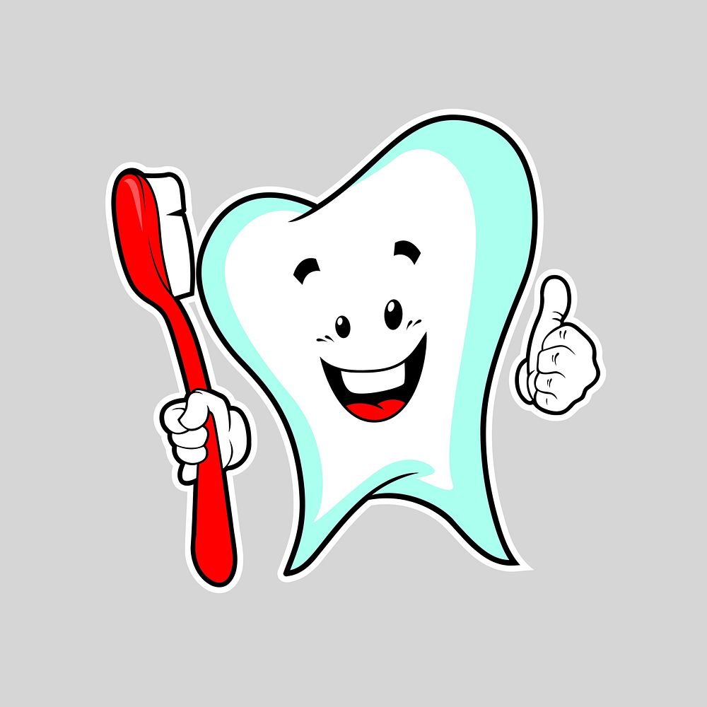 Brush your teeth clipart vector. Free public domain CC0 image.