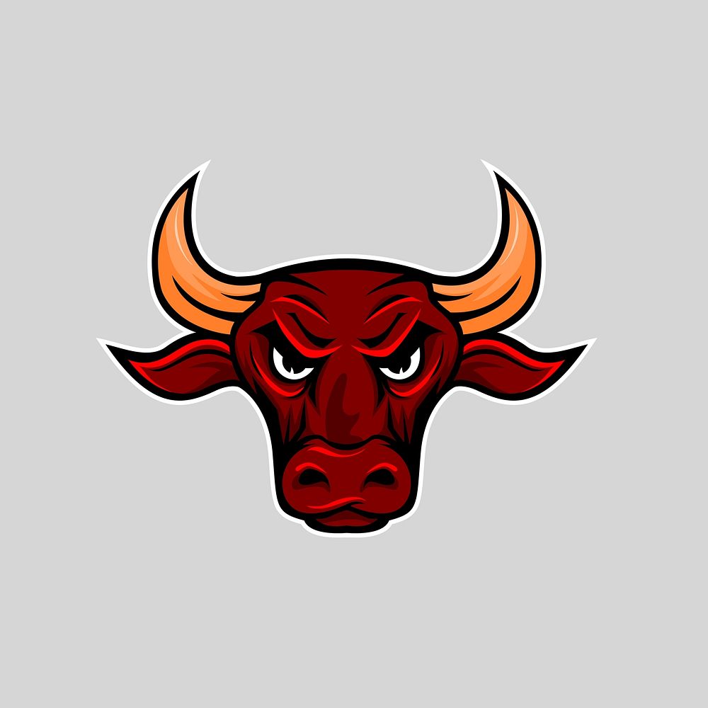 Bull animal clip  art. Free public domain CC0 image. 