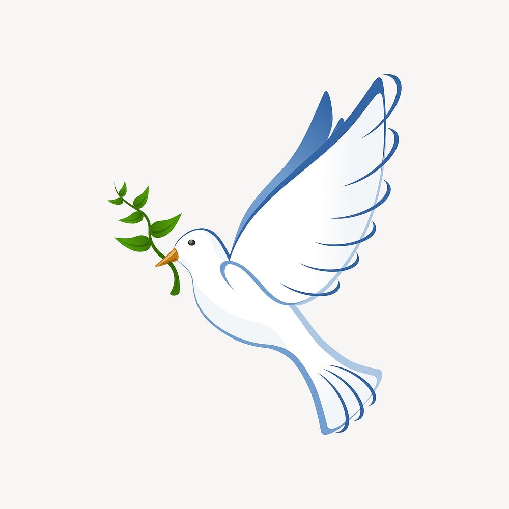 Peace dove illustration. Free public domain CC0 image.