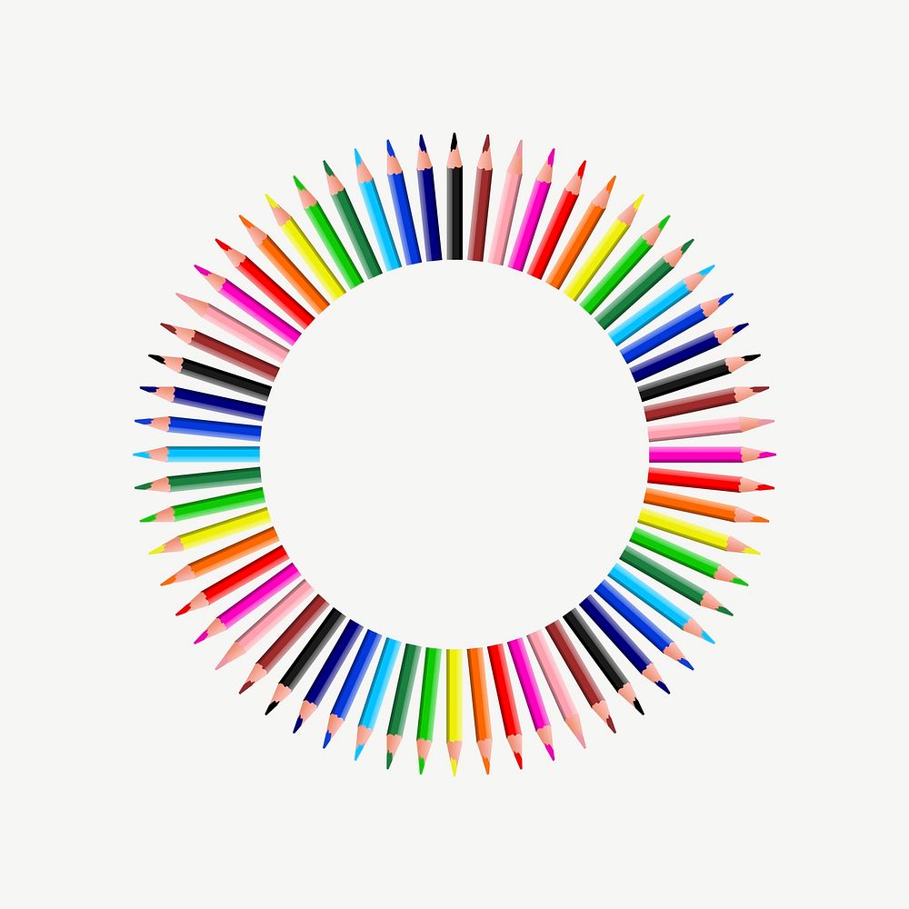 Color pencils clipart psd. Free public domain CC0 image.