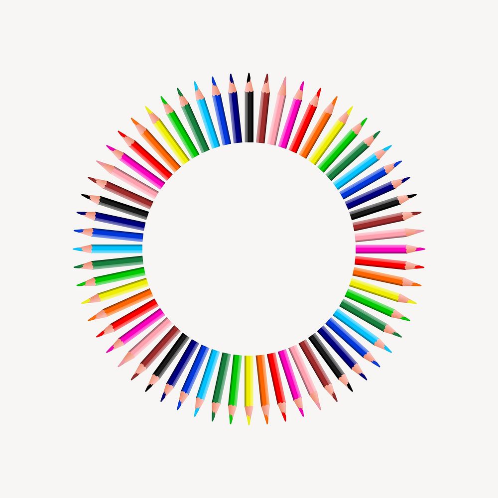 Color pencils illustration. Free public domain CC0 image.