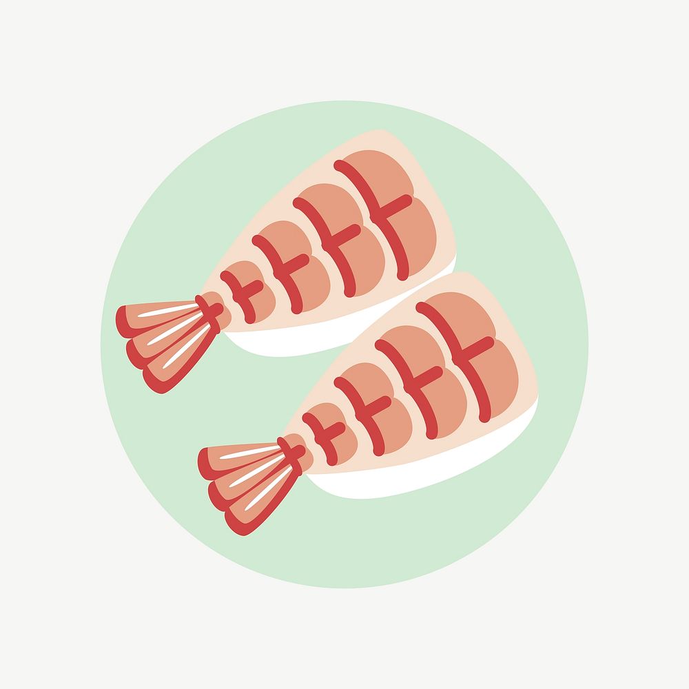 Ebi sushi clipart illustration psd. Free public domain CC0 image.