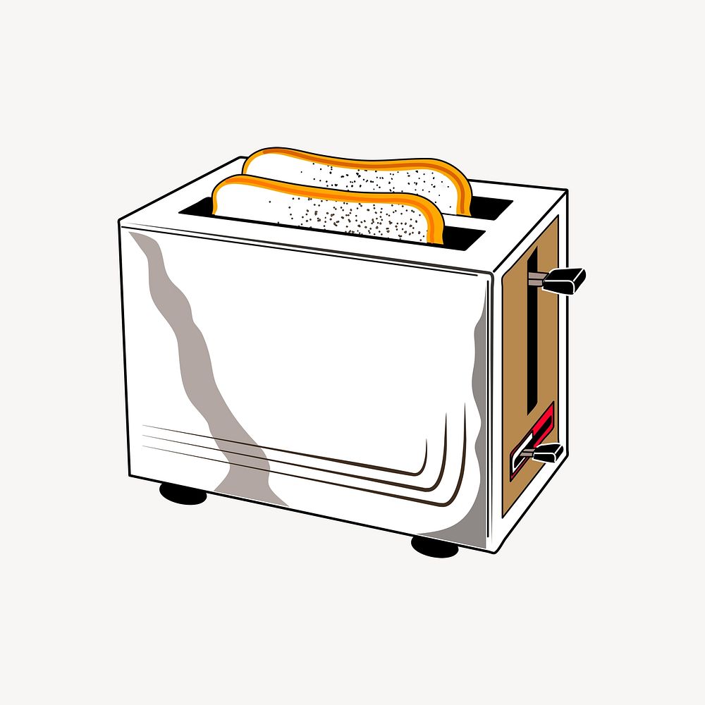 Toaster clipart illustration vector. Free public domain CC0 image.