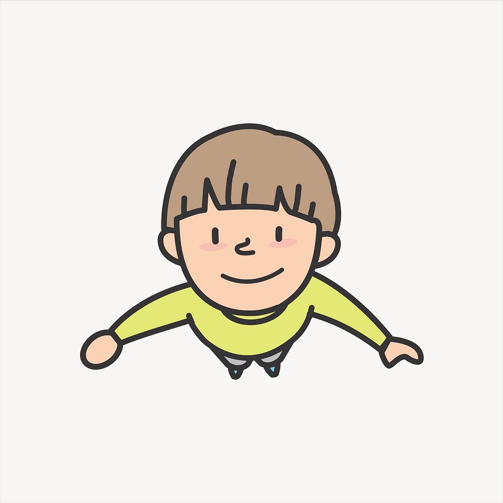 Boy clipart illustration vector. Free public domain CC0 image.