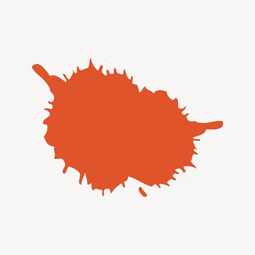 Orange color splash clipart vector. Free public domain CC0 image.