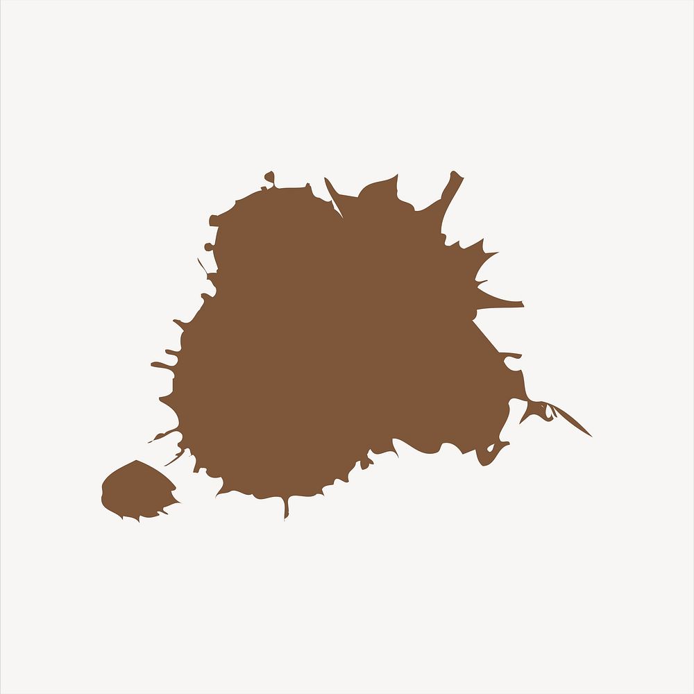 Brown color splash clipart vector. Free public domain CC0 image.