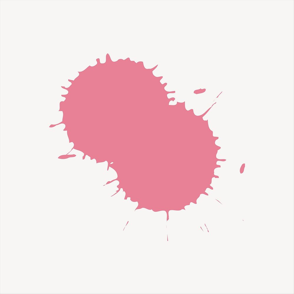 Pink color splash illustration. Free public domain CC0 image.