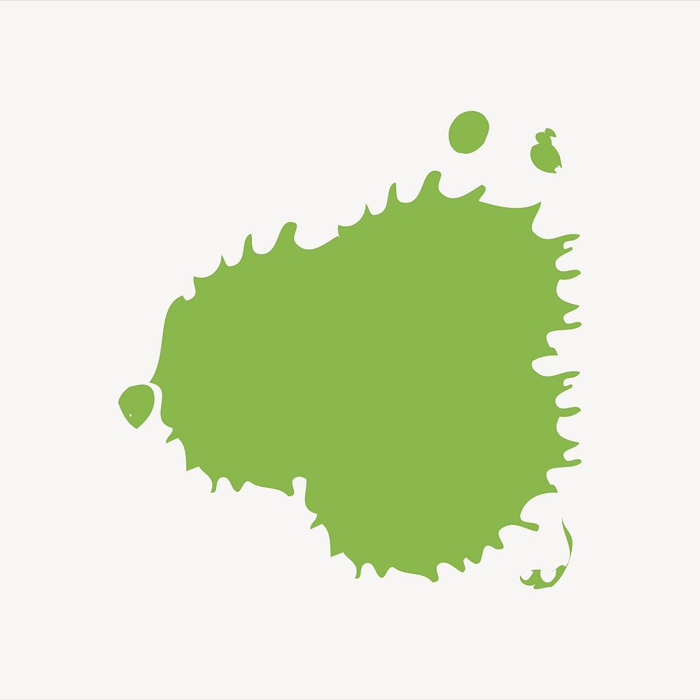 Green color splash clipart vector. Free public domain CC0 image.