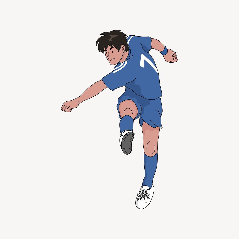 Soccer illustration. Free public domain CC0 image.