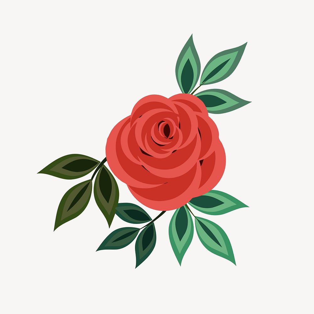Rose flower clipart vector. Free public domain CC0 image.