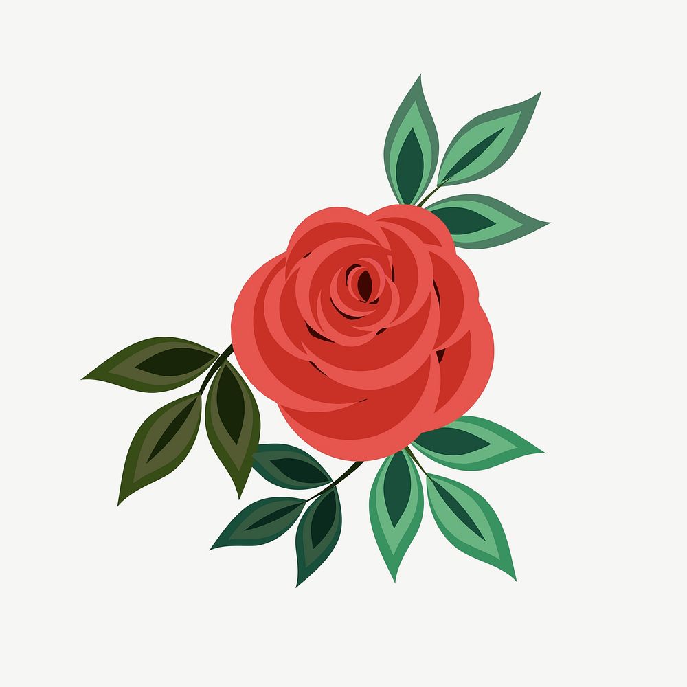Rose flower clipart psd. Free public domain CC0 image.