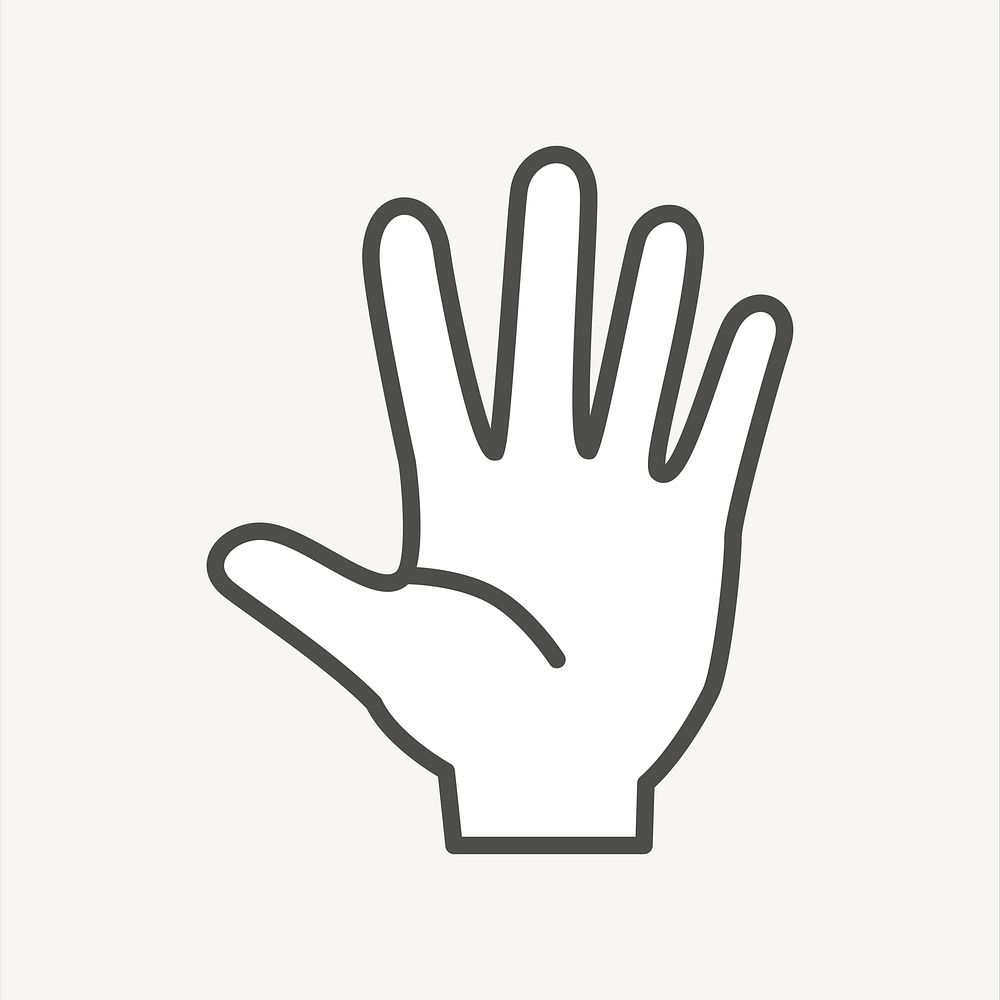 Hand sign illustration vector. Free public domain CC0 image.